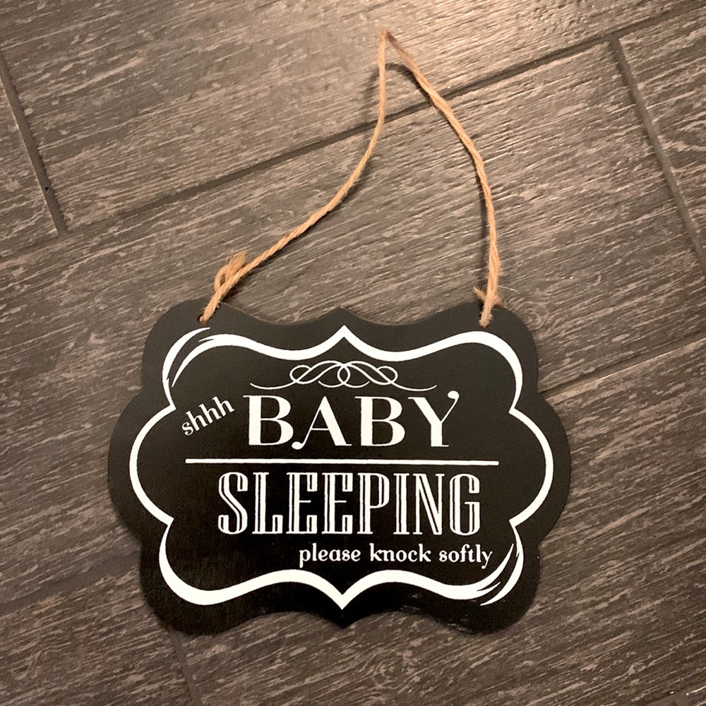 Baby sleeping door sign